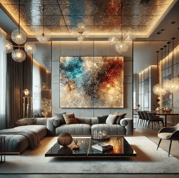 Crackle Glass Lighting Fixtures